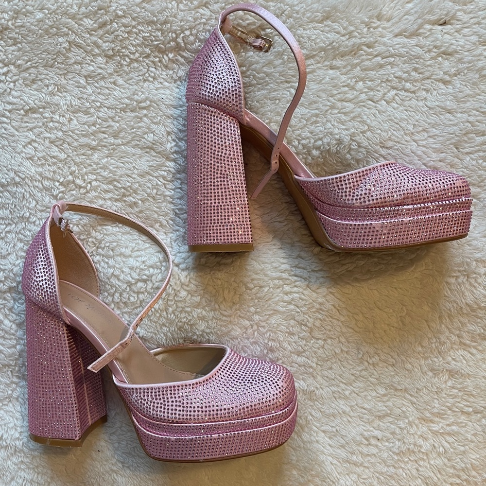 Rhinestone Platform Heels